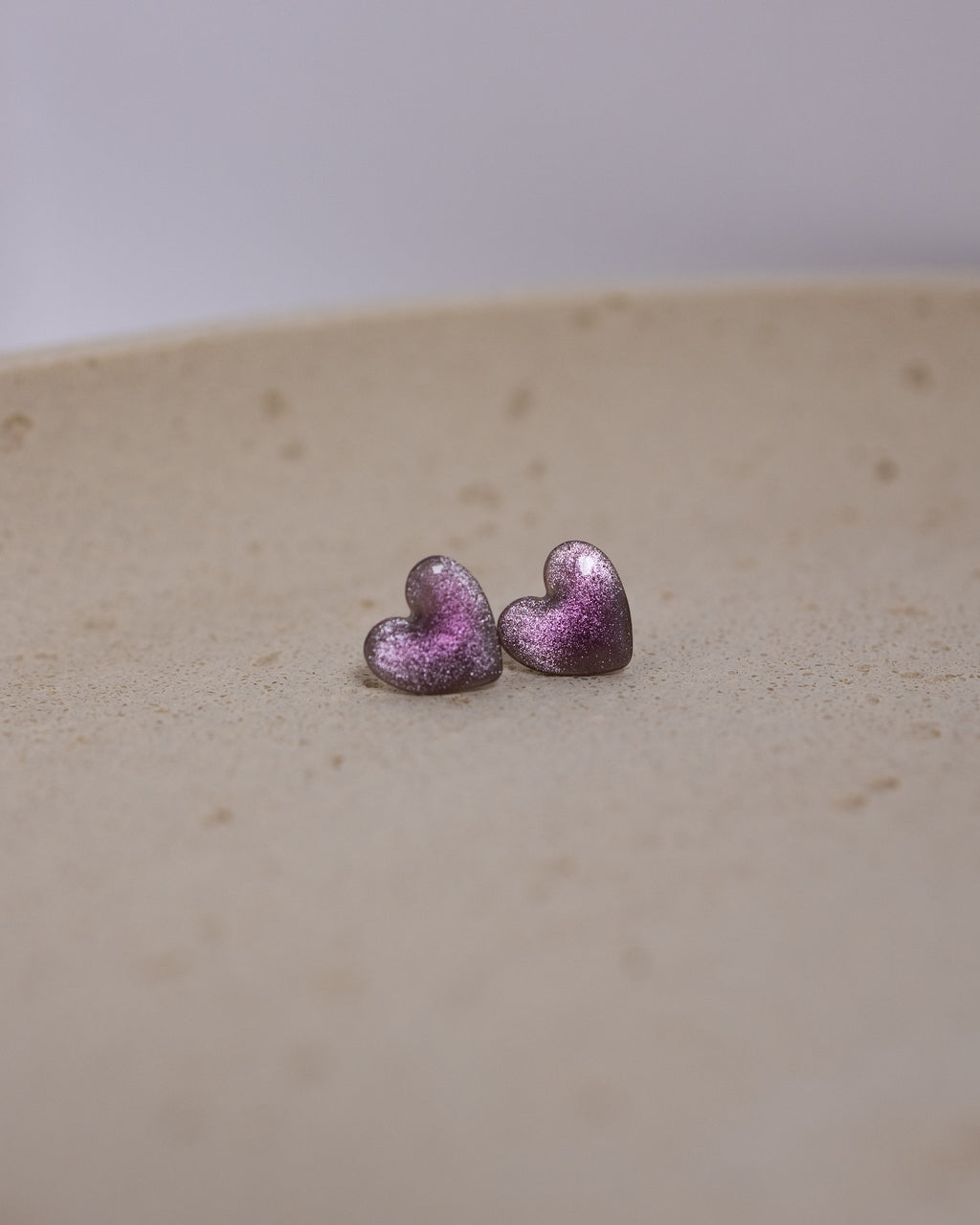 Sinja | Cat Eye sydän nappikorvakorut