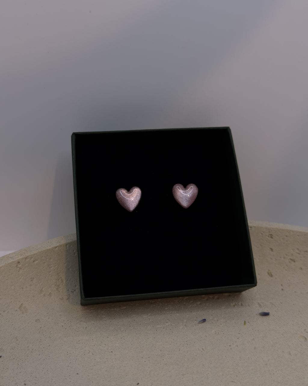 Sinja | Cat Eye sydän nappikorvakorut